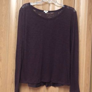 Aerie lace back long sleeve shirt